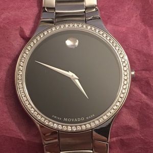 Men’s Movado watch with diamonds